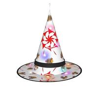 WANLON Sombrero de bruja con rotación de ocho direcciones, accesorio de Halloween, vestido de fiesta de disfraces, ideal para carnaval, adultos, Navidad