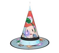 WANLON Sombrero de bruja con semillas de girasol y setas, accesorio de Halloween, vestido de fiesta de disfraces, ideal para carnaval, adultos, Navidad