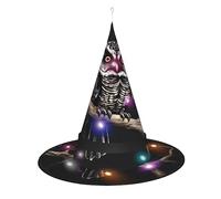 WANLON Sombrero de bruja de búho nocturno accesorio de Halloween, vestido de fiesta de disfraces, ideal para carnaval, adultos, Navidad