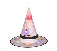 WANLON Sombrero de bruja de cerdo volador de dibujos animados, accesorio de Halloween, vestido de fiesta de disfraces, ideal para carnaval, adultos, Navidad