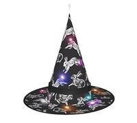 WANLON Sombrero de bruja de conejo, accesorio de Halloween, vestido de fiesta de disfraces, ideal para carnaval, adultos, Navidad