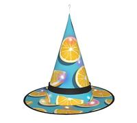 WANLON Sombrero de bruja de cuña de limón, accesorio de Halloween, vestido de fiesta de disfraces, ideal para carnaval, adultos, Navidad