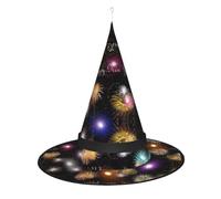 WANLON Sombrero de bruja de Feliz Año Nuevo, accesorio de Halloween, vestido de fiesta de disfraces, ideal para carnaval, adultos, Navidad