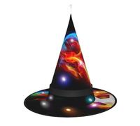 WANLON Sombrero de bruja de fútbol Fire Dragon Roll, accesorio de Halloween, vestido de fiesta de disfraces, ideal para carnaval, adultos, Navidad