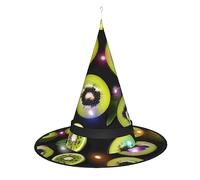 WANLON Sombrero de bruja de kiwi verde, accesorio de Halloween, vestido de fiesta de disfraces, ideal para carnaval, adultos, Navidad
