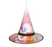 WANLON Sombrero de bruja de papel de fragmento de color, accesorio de Halloween, vestido de fiesta de disfraces, ideal para carnaval, adultos, Navidad