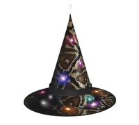 WANLON Sombrero de bruja de piel de serpiente grande, accesorio de Halloween, vestido de fiesta de disfraces, ideal para carnaval, adultos, Navidad