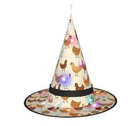 WANLON Sombrero de bruja de una cría de pollos, accesorio de Halloween, vestido de fiesta de disfraces, ideal para carnaval, adultos, Navidad