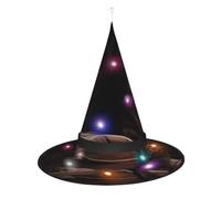WANLON Sombrero de bruja marrón de labrador retriever, accesorio de Halloween, vestido de fiesta de disfraces, ideal para carnaval, adultos, Navidad
