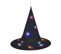 WANLON Sombrero de bruja negro de color sólido, accesorio de Halloween, vestido de fiesta de disfraces, ideal para carnaval, adultos, Navidad