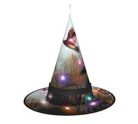 WANLON Sombrero de bruja salvaje volador de caza, accesorio de Halloween, vestido de fiesta de disfraces, ideal para carnaval, adultos, Navidad