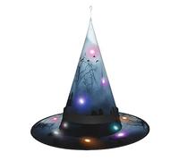 WANLON Sombrero gótico de bruja de Halloween para Halloween, accesorio de Halloween, vestido de fiesta de disfraces, ideal para carnaval, adultos, Navidad