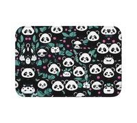 WANLON Tapete con dobladillo de cara de panda de 40 x 60 pulgadas, versátil para uso en exteriores e interiores, perfecto para cocina, dormitorio, sala de estar
