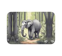 WANLON Tapete con dobladillo de elefante caminando de 40 x 60 pulgadas, versátil para uso en exteriores e interiores, perfecto para cocina, dormitorio, sala de estar