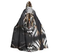 WANLON Tiger at rest - Capa con capucha para adultos, perfecta para cosplay, Navidad, bailes de máscaras, Halloween, carnaval, fiesta