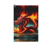 WANLON Toalla de golf Dragon King in Fire, toalla de gimnasio suave y absorbente para golf, correr, yoga y más, secado rápido y conveniente