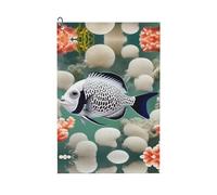 WANLON Toalla de golf White Tropical Fish - Toalla de gimnasio suave y absorbente para golf, correr, yoga y más - Secado rápido y conveniente