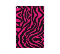 WANLON Toalla de golf Zebra Tiger Leopard rosa - Toalla de gimnasio suave y absorbente para golf, correr, yoga y más - Secado rápido y conveniente