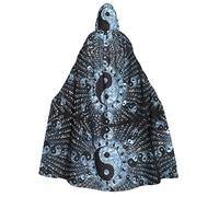 WANLON Ying Yang Diagram - Capa con capucha - Disfraz de adulto para hombre y mujer - Perfecto para cosplay, Navidad, Halloween, Pascua, carnaval