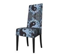 WANLON Ying Yang Diagram - Fundas elásticas para sillas de comedor, decoración de banquetes de mesa de hotel, cómodas y resistentes a las arrugas