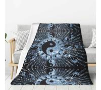 WANLON Ying Yang Diagram - Manta de franela suave y acogedora, ideal para cama, sofá, campamento y viajes, manta ligera