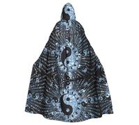 WANLON Ying Yang Diagrama Capa con capucha para adultos, perfecta para cosplay, Navidad, bailes de máscaras, Halloween, carnaval de Pascua, fiesta