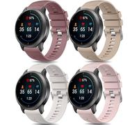 Wanme - Pulsera compatible con Garmin Forerunner 255/Vivoactive 4/Venu 3/Venu 2/Forerunner 265, 22 mm, silicona deportiva, sustituye a la pulsera (Z-té de leche/púrpura ahumado/Starlight/rosa, 22 mm)