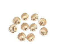 WanMing 10 botones de costura de metal para álbumes de recortes, serie mar, brillantes estrellas de mar, conchas de mar, botones decorativos