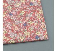 WanMing Tela Estampada de Popelina de algodón y Muselina con Flores Liberty para Acolchado, Vestidos, Patchwork y Costura, por Medio Metro.