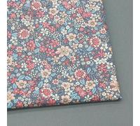 WanMing Tela Estampada de Popelina de algodón y Muselina con Flores Liberty para Acolchado, Vestidos, Patchwork y Costura, por Medio Metro.