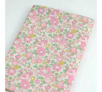 WanMing Tela Liberty Hecha a Mano con pequeñas Cerezas, Tela Fina de Popelina de algodón para Coser Vestidos, Patchwork, Bricolaje, por Metro