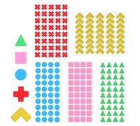 Wanmu 200 pegatinas adhesivas de silicona Braille para personas con discapacidad visual, varios tamaños, ayuda a baja visión, puntos táctiles elevados para ciegos, baja visión, ancianos (verde, rosa