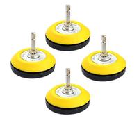 Wanmutrun Discos de Lijado Almohadilla de 75mm Que Contiene 6Esquinas 6mm Barras de Conexión Almohadillas de Espuma Blanda y 4 Plato de Lijado Almohadillas