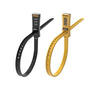 Wanmxinein Onguard Zip 8079 - Candado de cable (2 unidades, 56 cm), color negro y amarillo