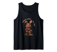 Wanna Piece of Me Funny Bunny Pascua Joke Meme Camiseta sin Mangas