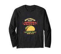 Wanna Taco Bout Jesus Lechuga Orar Comida Humor Cristiano Manga Larga