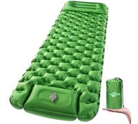 WANNTS - Almohadilla de dormir inflable ultraligera para camping, 75 x 25 pulgadas, bomba incorporada, ideal para camping, senderismo, Airpad, bolsa de transporte, kit de reparación, colchón de aire compacto y ligero
