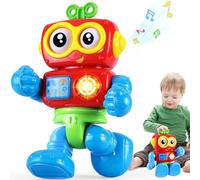 Wanonoo Robot - Juguetes musicales para niños de 12 a 18 meses STEM para niños de 12 a 18 meses, actividades de habilidades motoras finas, juguetes de aprendizaje sensorial, regalos de cumpleaños para