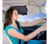 WANPOOL Parasol Universal Extensible para Coches, Camiones y Auto Caravanas - Anti Reflejo, Antideslumbrante para Conductor y Pasajeros (Plata)