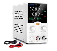WANPTEK POWER Fuente de Alimentacion Regulable 30V 10A Fuente de Alimentación Laboratorio con Mando Codificador, Fuente de Alimentación Ajustable con Carga Rápida USB/Pantalla LED de 4 dígitos