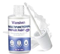 Wansiven Pintura de retoque para pared, pintura para reparación de baño, pintura blanca repara rápidamente pequeños defectos en bañeras, azulejos, muebles, paredes, armarios, puertas 30 ml