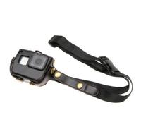 WANSUPYIN Funda protectora de piel sintética 2023 con correa para el hombro, anticaídas, accesorios sólidos, bolsa de cámara para GoPro Hero 6 5, Black