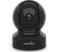 wansview 2K Camara Vigilancia WiFi Interior - Camaras Vigilancia Domicilio WiFi 360° para Perros, Seguimiento del Movimiento, Detección de Humano, Grabación Continua, Audio Bidireccional, Negro, 1P
