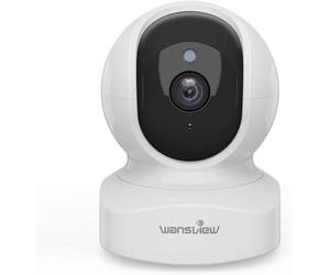 wansview Camara Vigilancia WiFi Interior - 2K Camaras Vigilancia Domicilio WiFi, Alerta de Movimiento, Compatible con Alexa, Audio Bidireccional para Bebe, Mascotas, Color Blanco