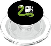 Want a Hug Snake - Divertida Serpiente de Dibujos Animados para Amantes de los Reptiles PopSockets PopGrip para MagSafe