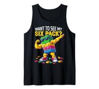 Want To See MY Six Pack Funny Blocks Bricks Master Builder Camiseta sin Mangas