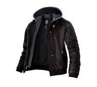Wantdo Chaqueta de Piel Sintetica Para Cazadora Invierno Efecto Piel Chaqueta Trabajo Invierno Chaqueta Abrigo Invierno Café Oscuro(Fina) M