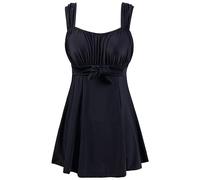Wantdo Traje de Baño Mujer Una Pieza Talla Grande Negro 52-54