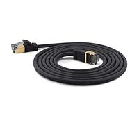 wantecWire 7203 Extra Fina Patch Cable con Top Calidad Negro