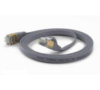 wantecWire Cable de par Trenzado extraplano Cat.6 FTP apantallado. Gris Gris Länge 2m
